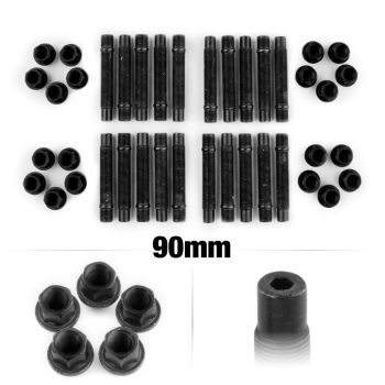 90mm M14 Hex 5 Lug Black